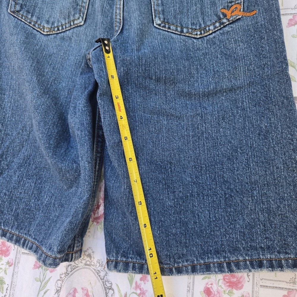 Vtg Rocawear Denim Shorts Boys 10 Blue Embroidered Logo Baggy Jorts Y2K Hip Hop - Picture 8 of 10